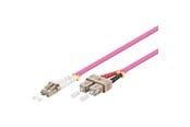Nätverkskabel - Pro Fiber Optisk LC - SC OM4 - 5m - Röd - 5m - 4040849959462