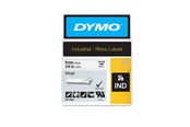 Papper, Fotopapper & Etiketter - DYMO Rhino industri vinyl tejp, 9 mm x 5.5 m kassett, svart på vit, självhäftande - S0718580
