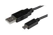 USB-kabel - StarTech.com Mobile Charge Sync USB to Slim Micro USB - USBAUB2MBK