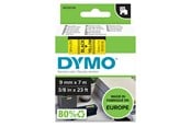 Papper, Fotopapper & Etiketter - DYMO D1 tejp, 9 mm x 7 m kassett, svart på gul - S0720730