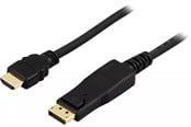Displaykabel - Pro DisplayPort 1.2 - HDMI 1.4 - 2m - Svart - DPHDMI-2