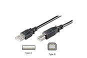 USB-kabel - Pro USB-A <-> USB-B 2.0 - 0.25m - Svart - 4040849951299