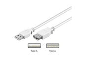 USB-kabel - Pro USB-A <-> USB-A - 0.3m - Vit - 4040849961960