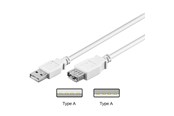 USB-kabel - Pro USB-A <-> USB-A - 5m - Vit - 4040849962882