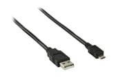 USB-kabel - Pro USB-A <-> USB Micro-B - 1m - Svart - 4040849939181