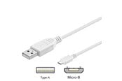 USB-kabel - Pro USB-A <-> USB Micro-B - 1.8m - Vit - 4040849951435