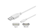 USB-kabel - Pro USB-A <-> USB Micro-B - 5m - Vit - 4040849961953