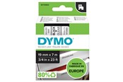 Papper, Fotopapper & Etiketter - DYMO D1 tejp, 19 mm x 7 m kassett, svart på klar - S0720820