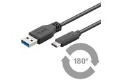 USB-kabel - Pro USB-A <-> USB-C - 2m - USB 3.0 - Svart - PUSB3.2G1-AC-BLK-2M