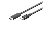 USB-kabel - Pro USB-C <-> USB Micro-B - 0.6m - Svart - 4040849679926