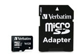 Flashram & USB Flash Drives - Verbatim - flash-minneskort - 16 GB - microSDHC - 44082