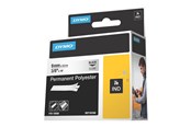 Papper, Fotopapper & Etiketter - DYMO Dymo Rhino permanent polyester 9 mm x 5.5 m - svart på klar - 18508DMO
