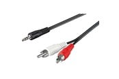 Ljudkabel - Pro MiniJack - 2xRCA - Black - 1.5m - 4040849500183
