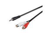 Ljudkabel - Pro MiniJack (M) - 2xRCA (F) - 1.5m - 4040849501166