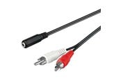Ljudkabel - Pro MiniJack (F) - 2xRCA (M) - 0.20m - 4040849500923