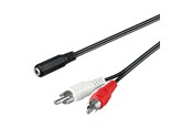 Ljudkabel - Pro MiniJack (F) - 2xRCA (M) - 1.4m - 4040849504426
