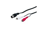 Ljudkabel - Pro DIN 5 pins M - 2xRCA M - 1.5m - 4040849500145