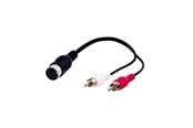Ljudkabel - Pro DIN 5 pins F - 2xRCA M - 0.2m - 4040849500046