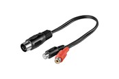 Ljudkabel - Pro DIN 5 pins M - 2xRCA F - 0.2m - 4040849500022