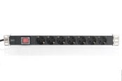 Strömkabel (extern) - DIGITUS 7-Port - 1U - Aluminum PDU - DN-95402