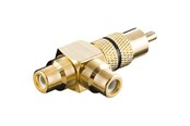 Ljudkabel - Pro Audio adapter RCA T-plug - Black - 4040849113871