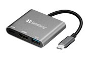 Dockning - Sandberg USB-C Mini Dock HDMI+USB - 136-00