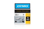 Papper, Fotopapper & Etiketter - DYMO Rhino krympslang, 12mm, 1.5 m, svart på vit - 18055