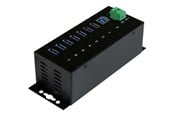 USB Hub - StarTech.com 7 Port Industrial USB 3.0 Hub - ESD and USB Hub - USB 3.0 - 7 porte - Svart - ST7300USBME