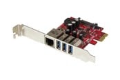 Nätverkskort (adaptrar osv.) - StarTech.com 3 Port PCI Express USB 3.0 Card + Gigabi - PEXUSB3S3GE