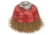 Vinkelslip - Bosch Ståltrådsborste, vågformad tråd, 70, mässingsbelagd 70 mm, 0,3 mm, M14 - 1608614020