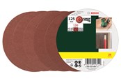 Slipmaskin - Bosch 25-delars excenterslippapperssats, kornstl 120 G= 120 - 2607019494
