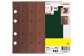 Slipmaskin - Bosch 25-delars planslippapperssats, kornstl 40, 60, 80, 120 G= 40, 60, 80, 120 - 2607019495