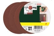 Slipmaskin - Bosch 25-delars excenterslippapperssats, kornstl 80, 120, 240 115 mm - 2607019496