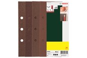 Slipmaskin - Bosch 25-delars planslippapperssats, kornstl 60, 80, 120, 240 G= 60, 80, 120, 240, 8 hål (B+D) - 2607019501