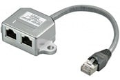 Nätverkskabel - Pro LAN STP CAT 5e LAN Combiner - Silver - 0.1m - 7000918