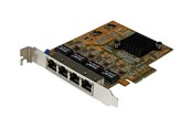 Nätverkskort (adaptrar osv.) - StarTech.com 4-Port PCIe Gigabit Network Adapter Card - ST1000SPEX43