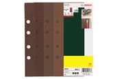 Slipmaskin - Bosch 25-delars planslippapperssats, kornstl 60, 80, 120, 240 G= 60, 80, 120, 240, 8 hål - 2607019499
