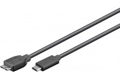 USB-kabel - Pro USB-C <-> USB Micro-B 3.0 - 0.6m - Svart - 4040849679957