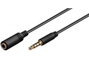 Ljudkabel - Pro MiniJack 3.5mm Ext. 4P - Bk - 2m - 4040849624797