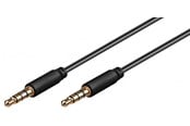 Ljudkabel - Pro MiniJack 3.5mm Slim 4P - Bk - 2m - 4040849638305