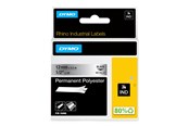 Papper, Fotopapper & Etiketter - DYMO Dymo Rhino permanent polyester 12 mm x 5.5 m - svart på metallic - S0718180
