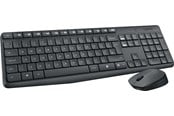 Tangentbord - Logitech MK235 - sats med tangentbord och mus - P - Tastatur & Mus set - Engelska (US) - Grå - 920-007931