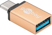 USB-kabel - Pro USB 3.1 C - USB 3 A adapter - Gold - 4040849566226