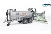 Leksaksbil - Bruder Fliegl barrel trailer with spread tubes - 2020