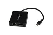 Nätverkskort (adaptrar osv.) - StarTech.com USB-C to Dual Gigabit Ethernet Adapter with USB 3.0 (Type-A) Port USB Type-C Gigabit Network Adapter - US1GC301AU2R