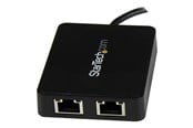 Nätverkskort (adaptrar osv.) - StarTech.com USB C to Dual Gigabit Ethernet Adapter with USB (Type-A) Port - US1GC301AU2R