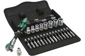 Verktyg - Wera 8100 sa 6 zyklop speed ratchet set 1/4 drive metric 28 pieces - 05004016001