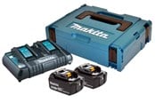 Akku & Charger - Makita 18v battery pack li-ion 2x5.0ah quick charger and a makpac s - 197629-2