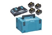 Akku & Charger - Makita 18v battery pack li-ion 4x5.0ah quick charger and a makpac s - 197626-8