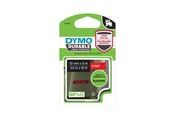 Papper, Fotopapper & Etiketter - DYMO D1® Högpresterande / Durable tape, 12 mm x 3 m kassett, vit på röd - 1978366